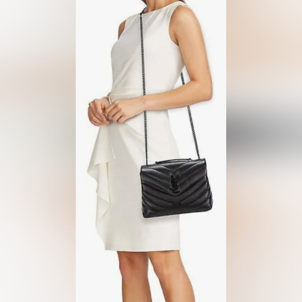 authentic ysl quilted leather Small lou lou Bag - Picture 5 of 16